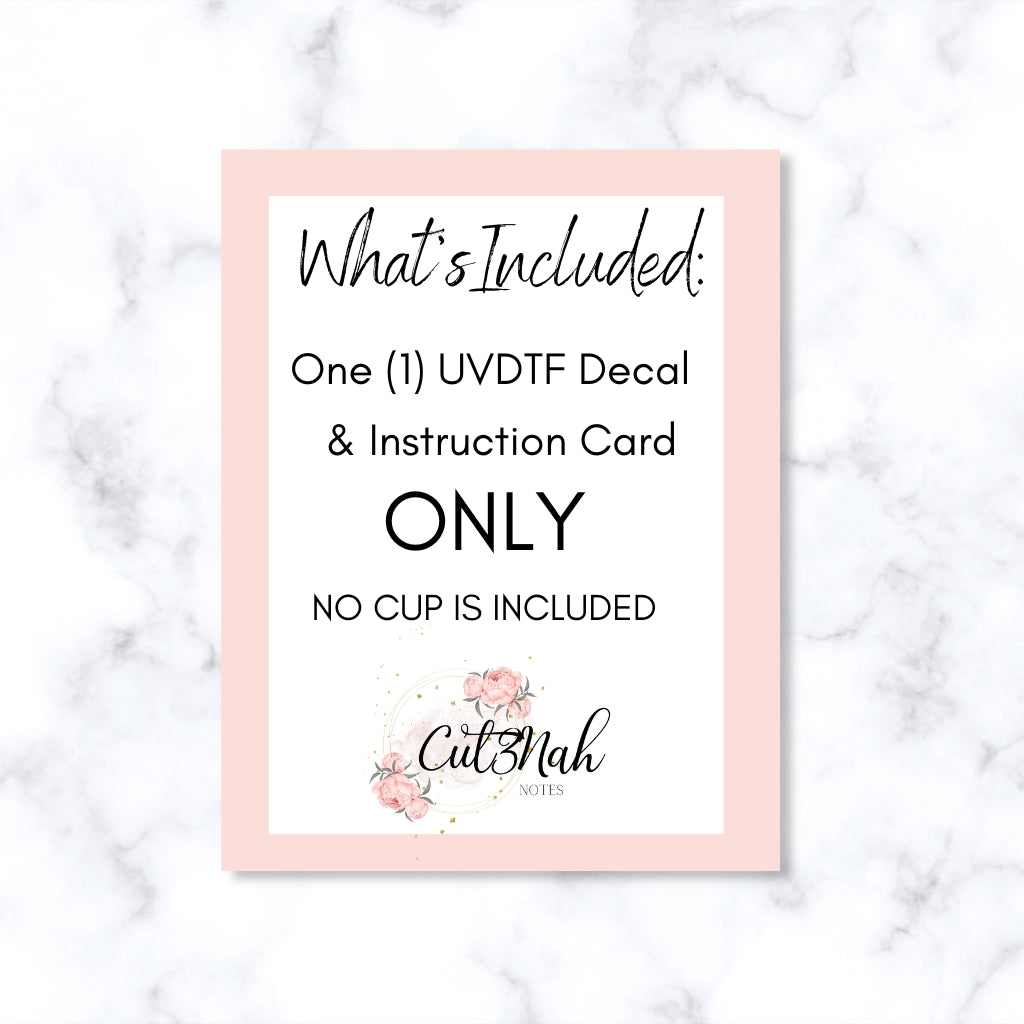 It's Okay To Not Be Okay - Affirmation Inspirational UVDTF Decal (CNDAI24)