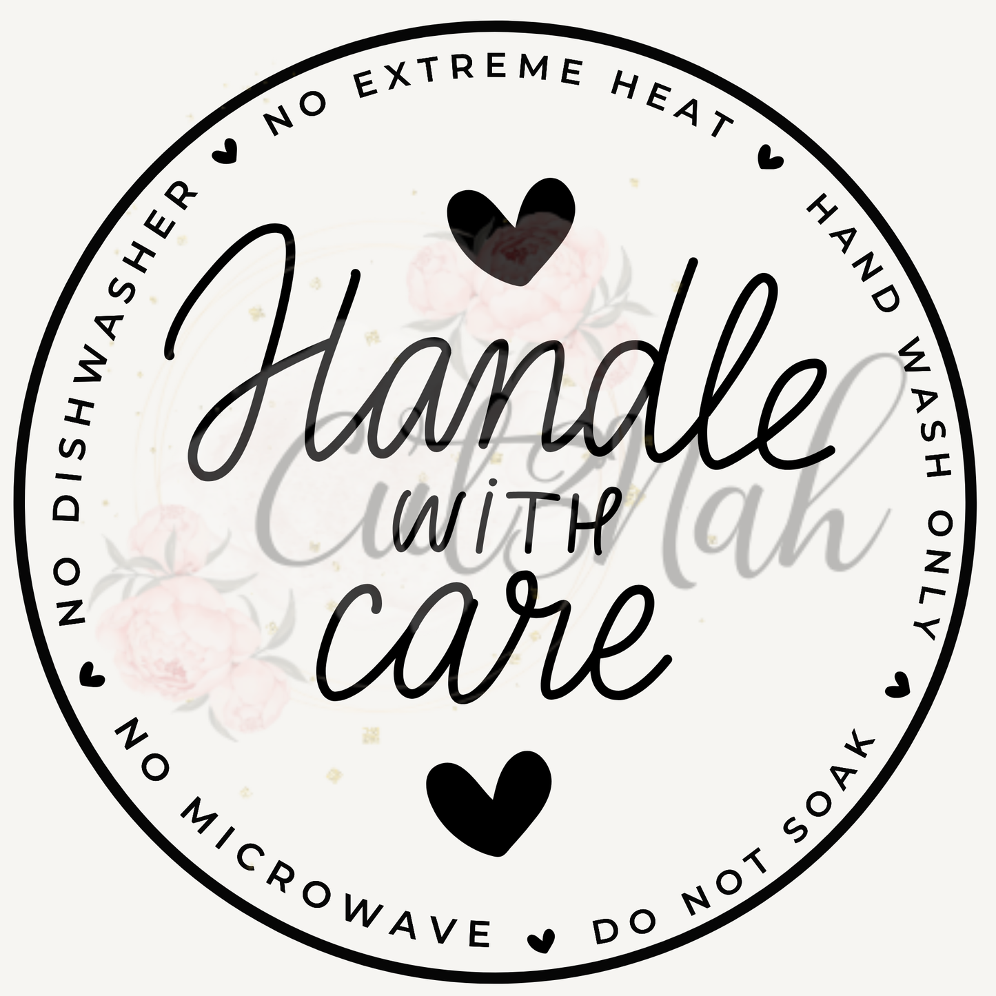 UVDTF -Cup Care Instructions Decal (CNCC01)