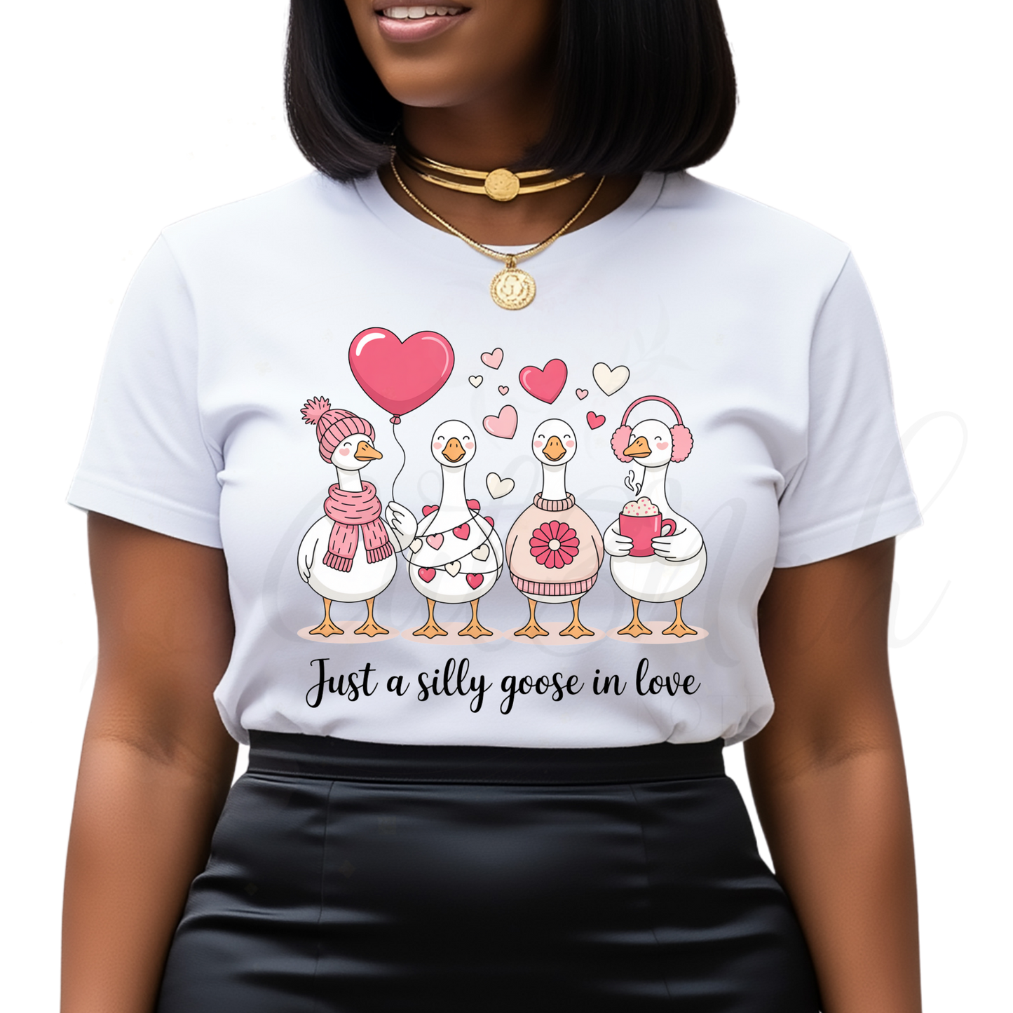 Just a Silly Goose In Love -  Valentine's Day DTF Transfer (CNDTF29)