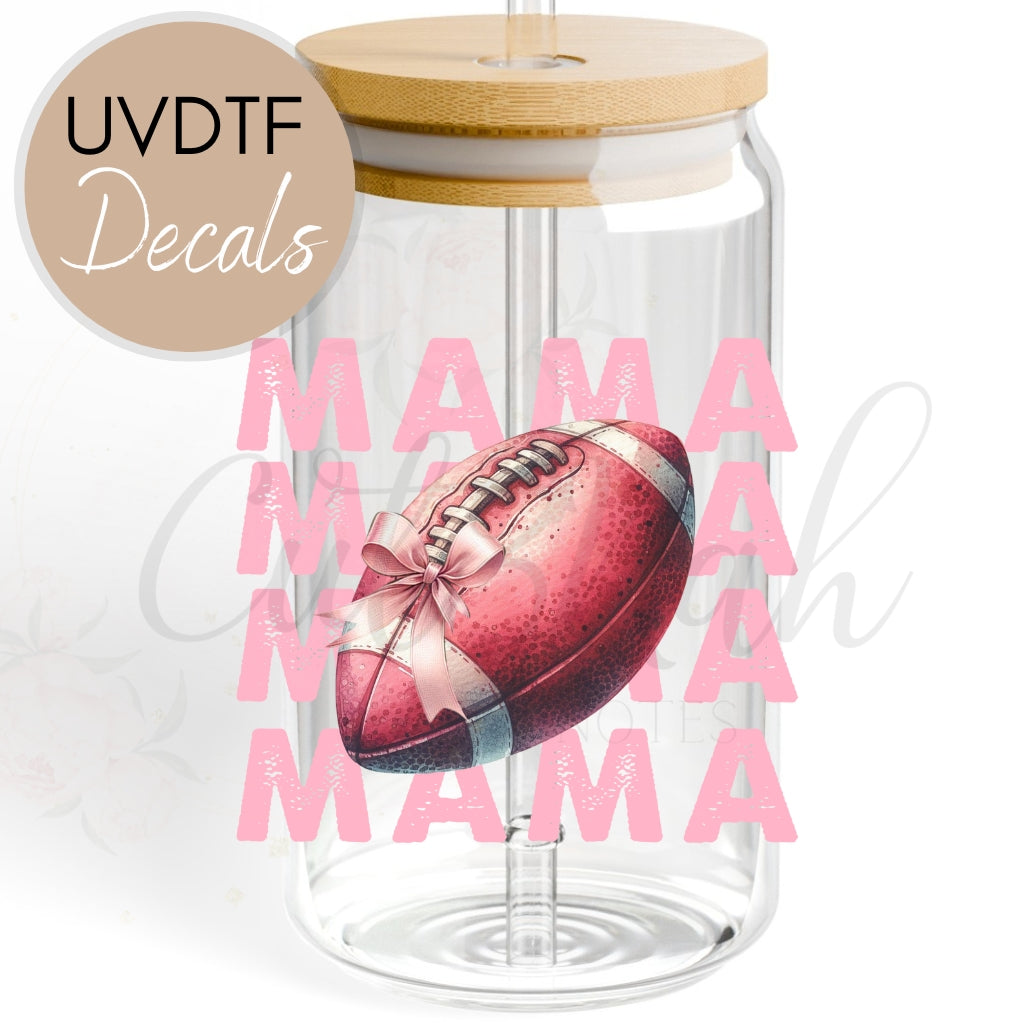 Football Mama Pink - Football UVDTF Decal (CNDF13)