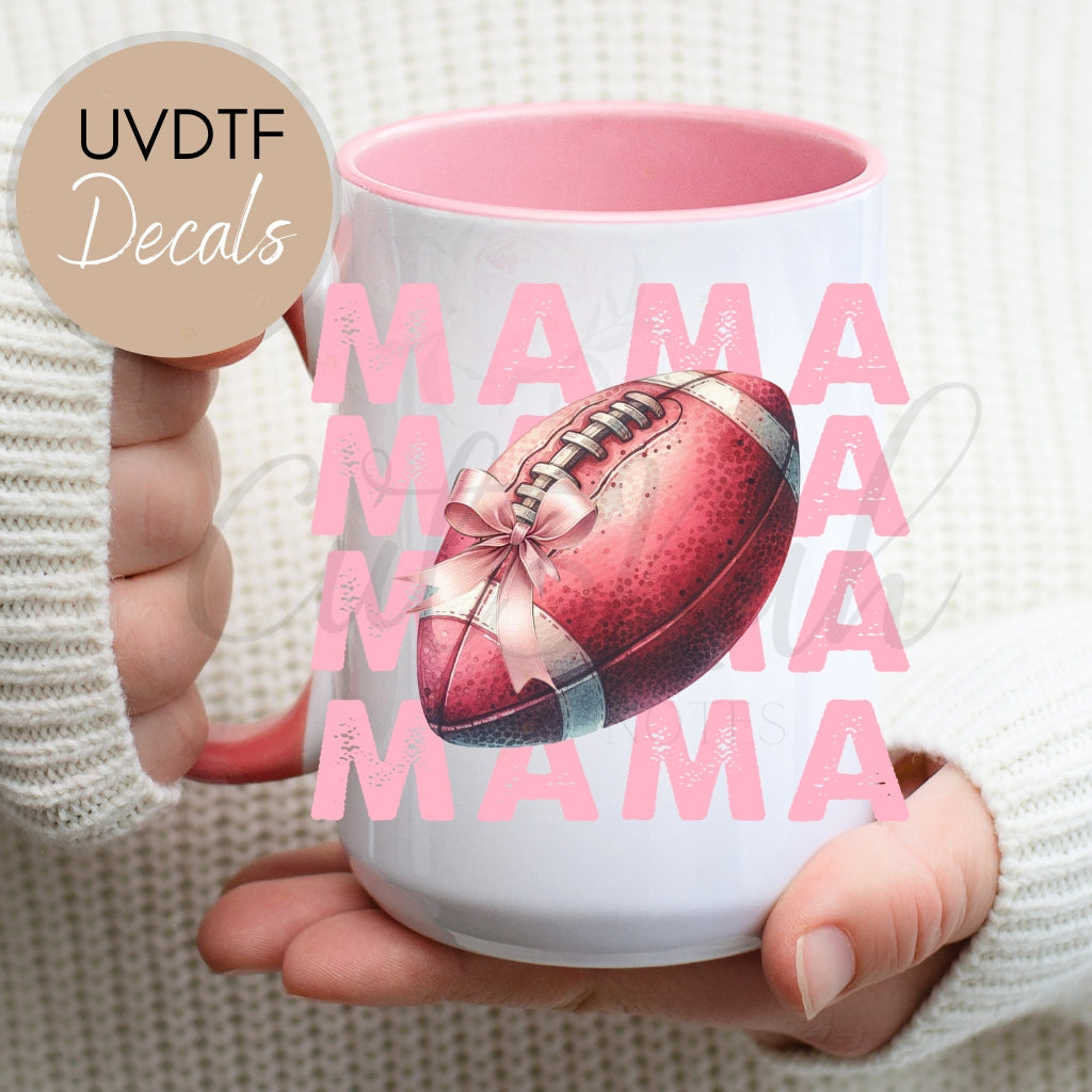 Football Mama Pink - Football UVDTF Decal (CNDF13)