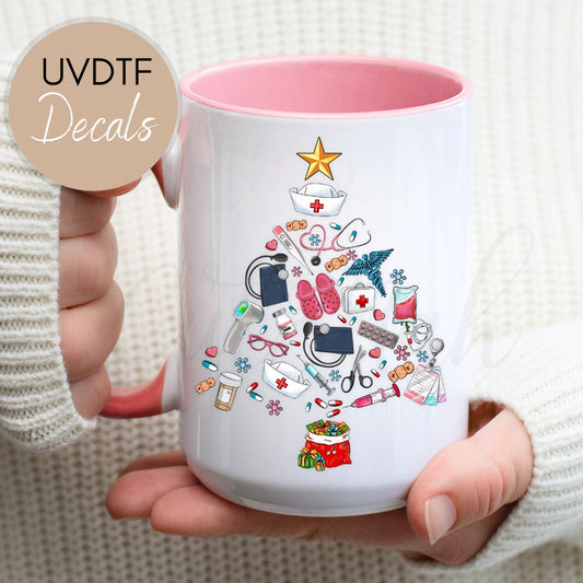 Nurse Christmas Tree - Christmas UVDTF Decal (CNDNX51)