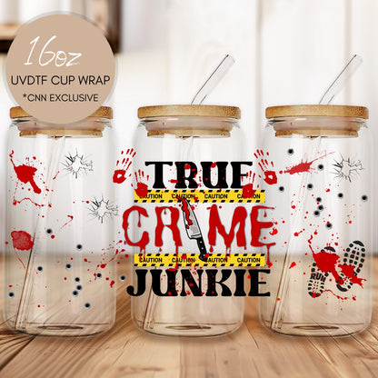 True Crime Junkie 16 OZ UVDTF Cup Wrap (CNWTC10)