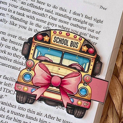 School Bus 🎀🩷 Magnetic Bookmark