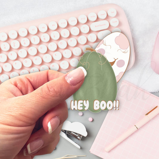 HEY BOO!! Die Cut Sticker | Magnet