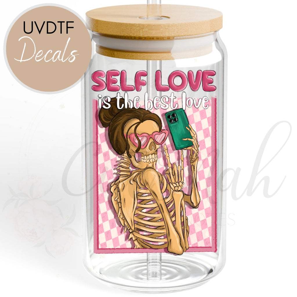 Self Love Is The Best Love - Affirmation Inspirational UVDTF Decal (CNDAI32)