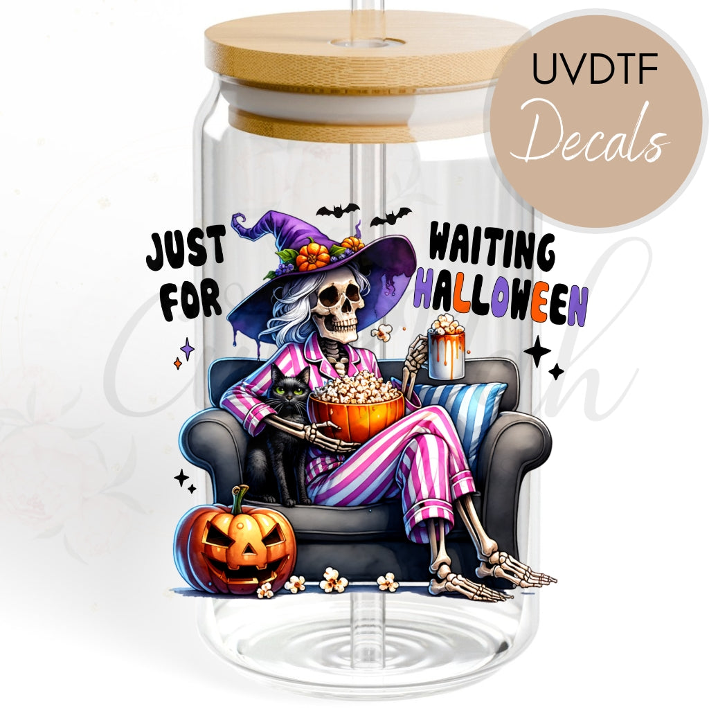 Just Waiting For Halloween - Halloween UVDTF Decal (CNDFH25)