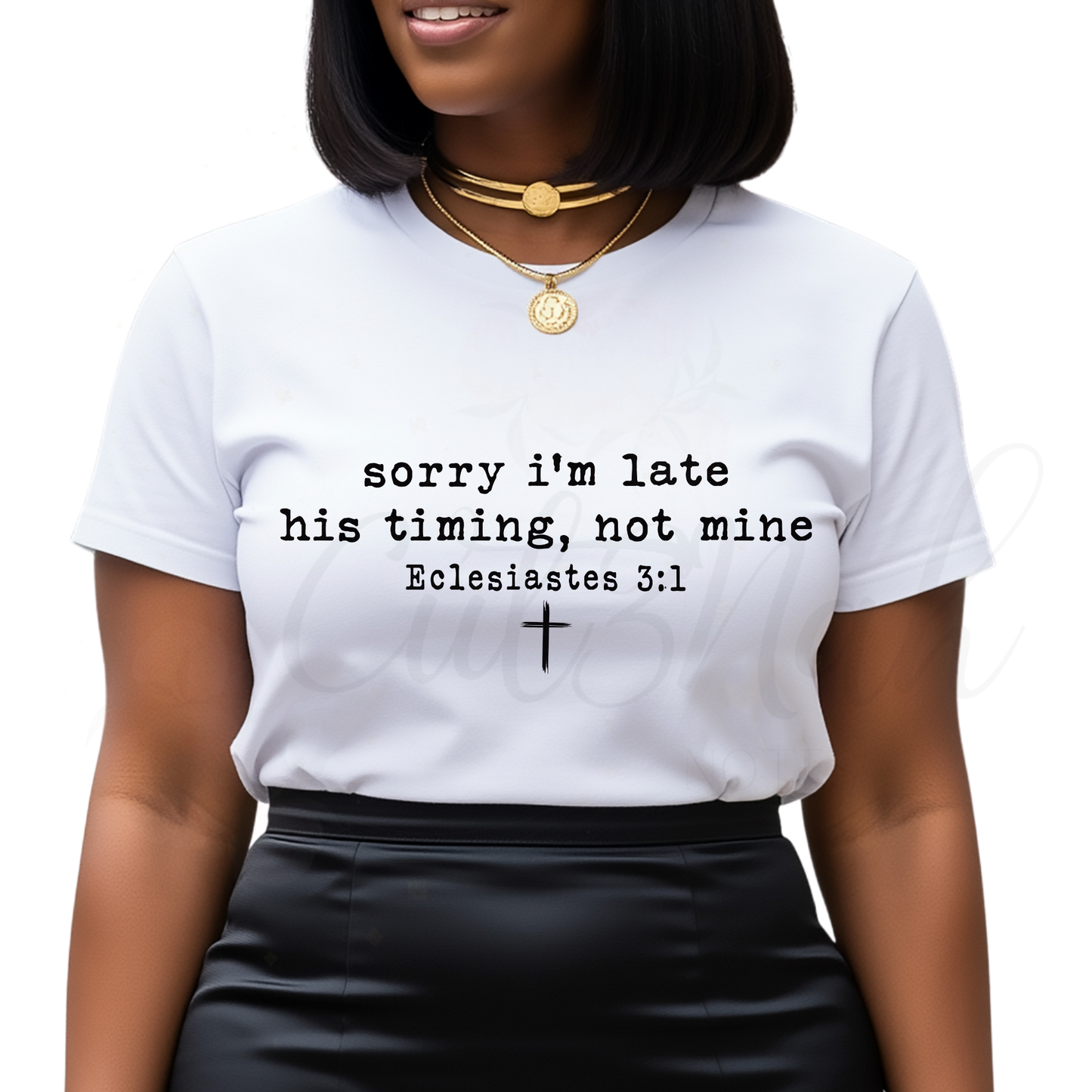 Sorry I'm Late Ecles 3:1 -  Christian DTF Transfer (CNDTF25)