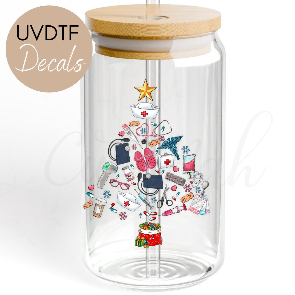 Nurse Christmas Tree - Christmas UVDTF Decal (CNDNX51)