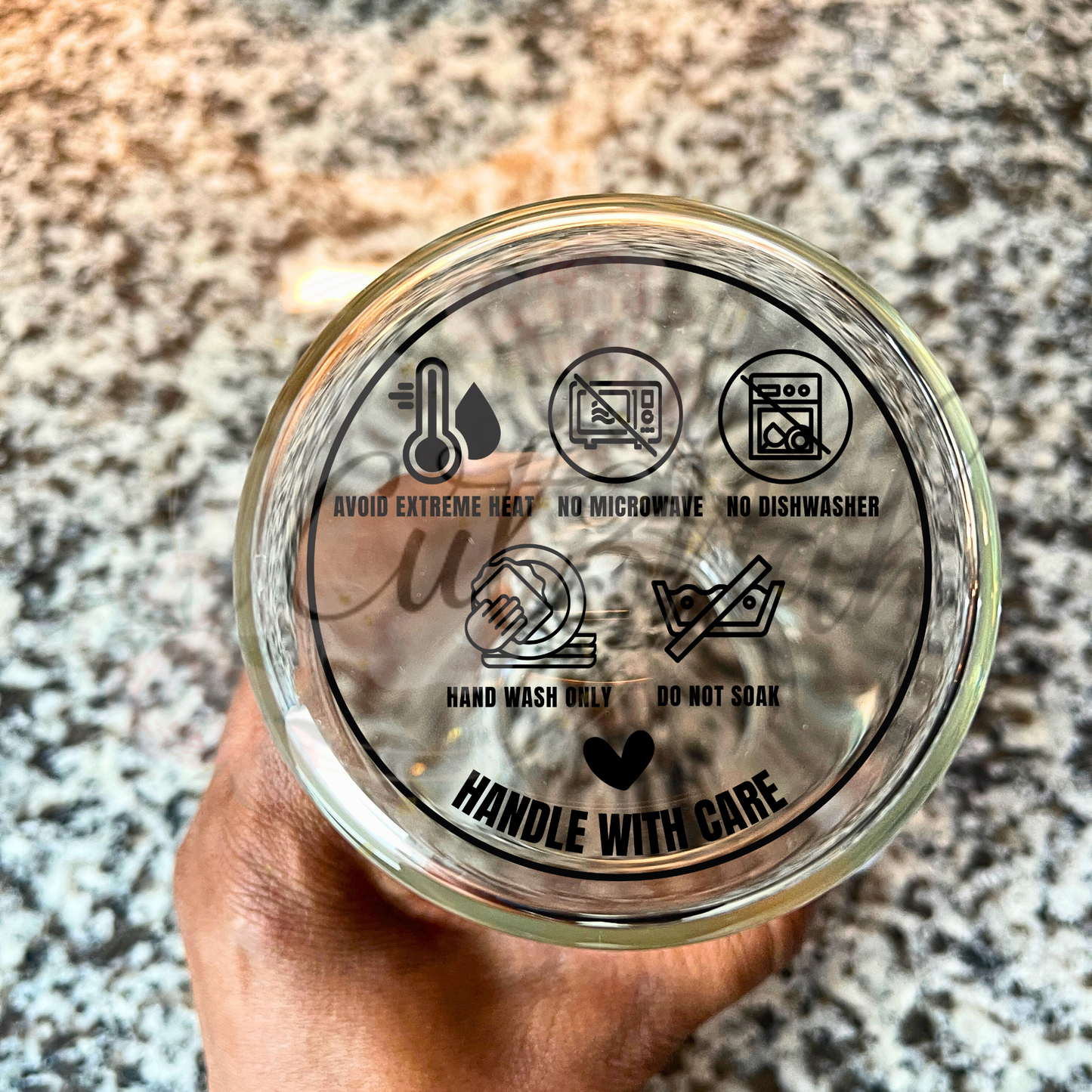 UVDTF -Cup Care Instructions Decal (CNCC01)