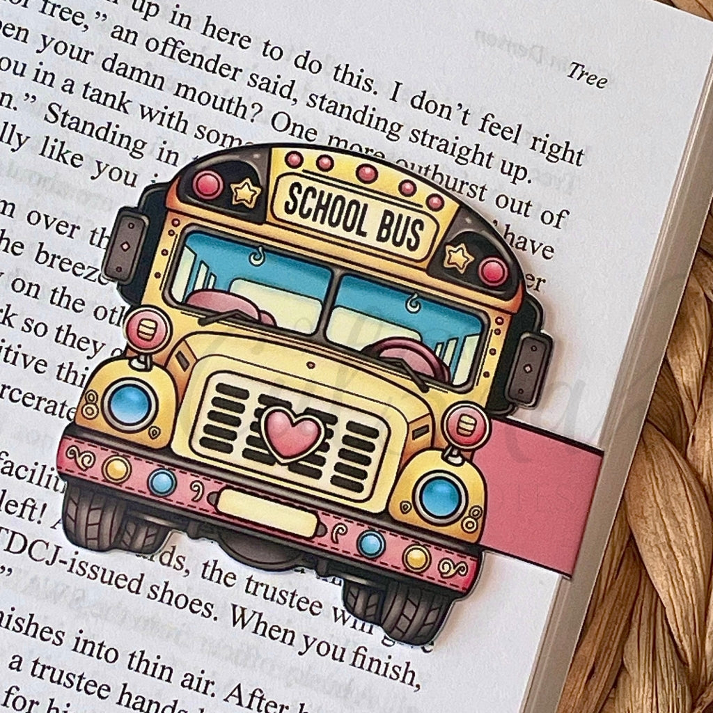 School Bus 🎀🩷 Magnetic Bookmark