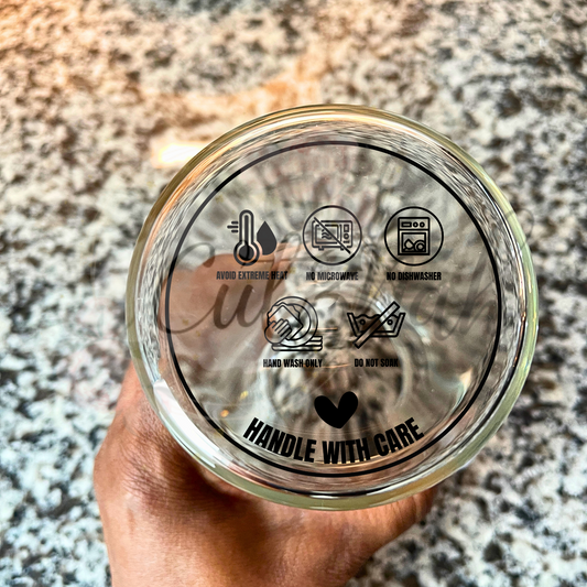 UVDTF -Cup Care Instructions Decal (CNCC01)