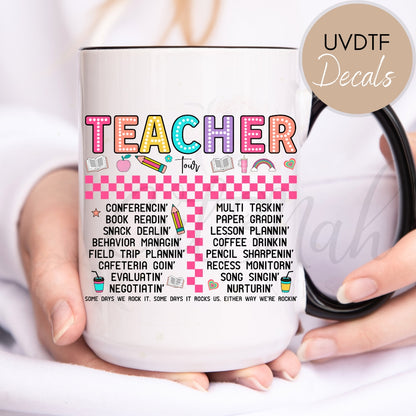 Teacher Tour UVDTF Decal (CNDT36)