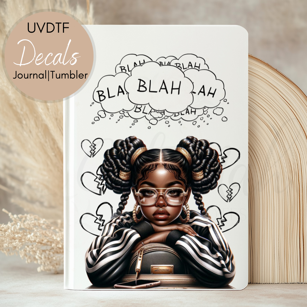 Blah Blah Blah - UVDTF Journal | Tumbler Decal (CNJD04)