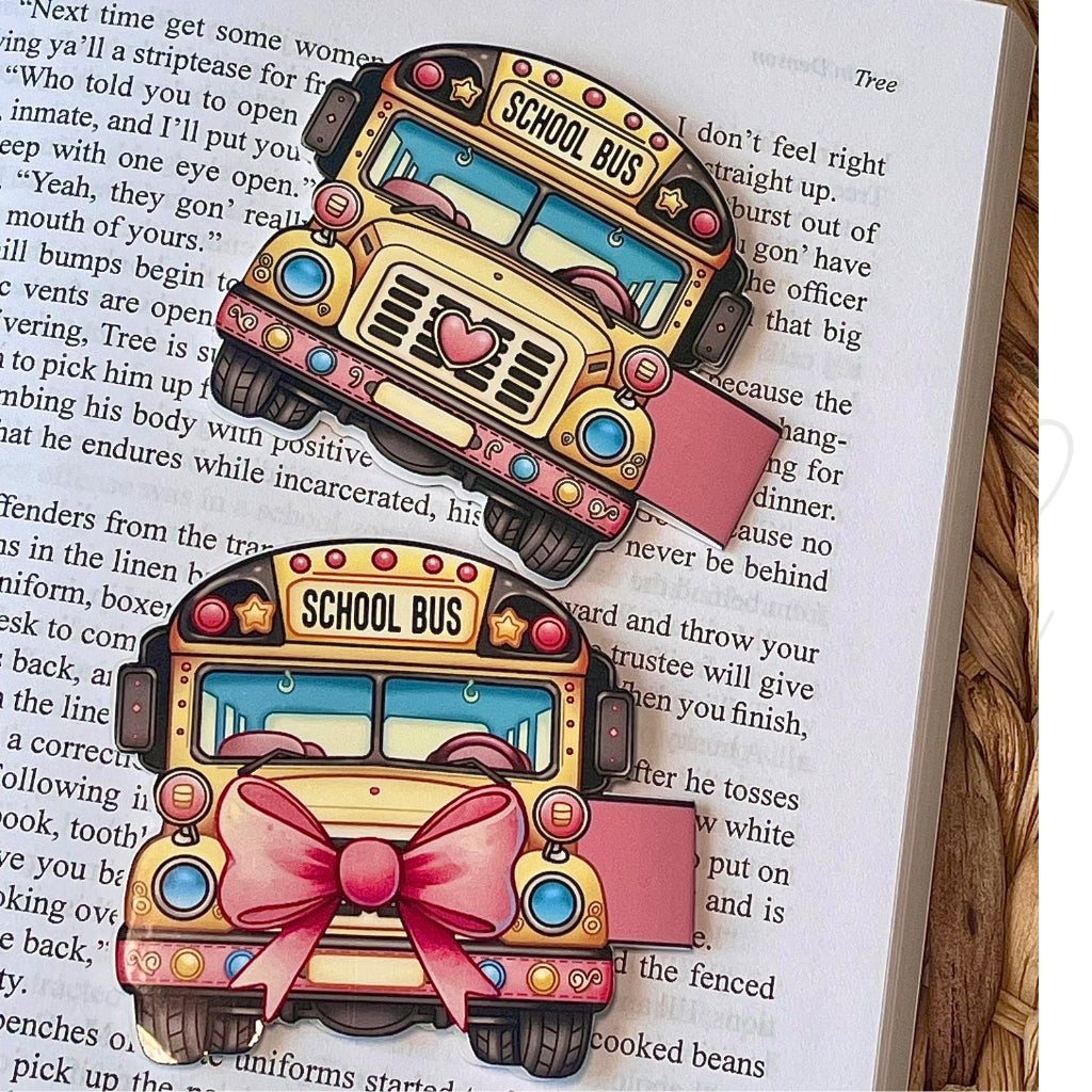 School Bus 🎀🩷 Magnetic Bookmark