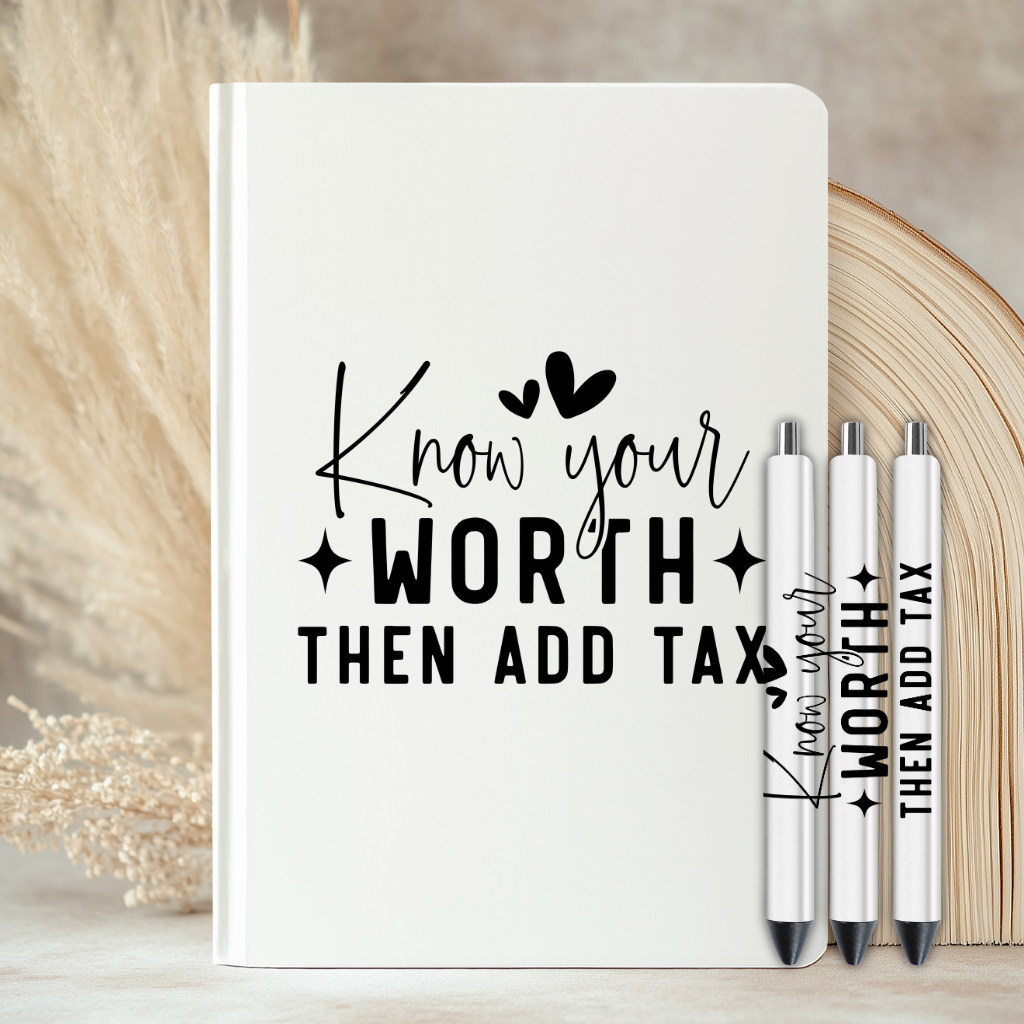 Know Your Worth Quote - UVDTF Journal | Tumbler Decal (CNQJD02)