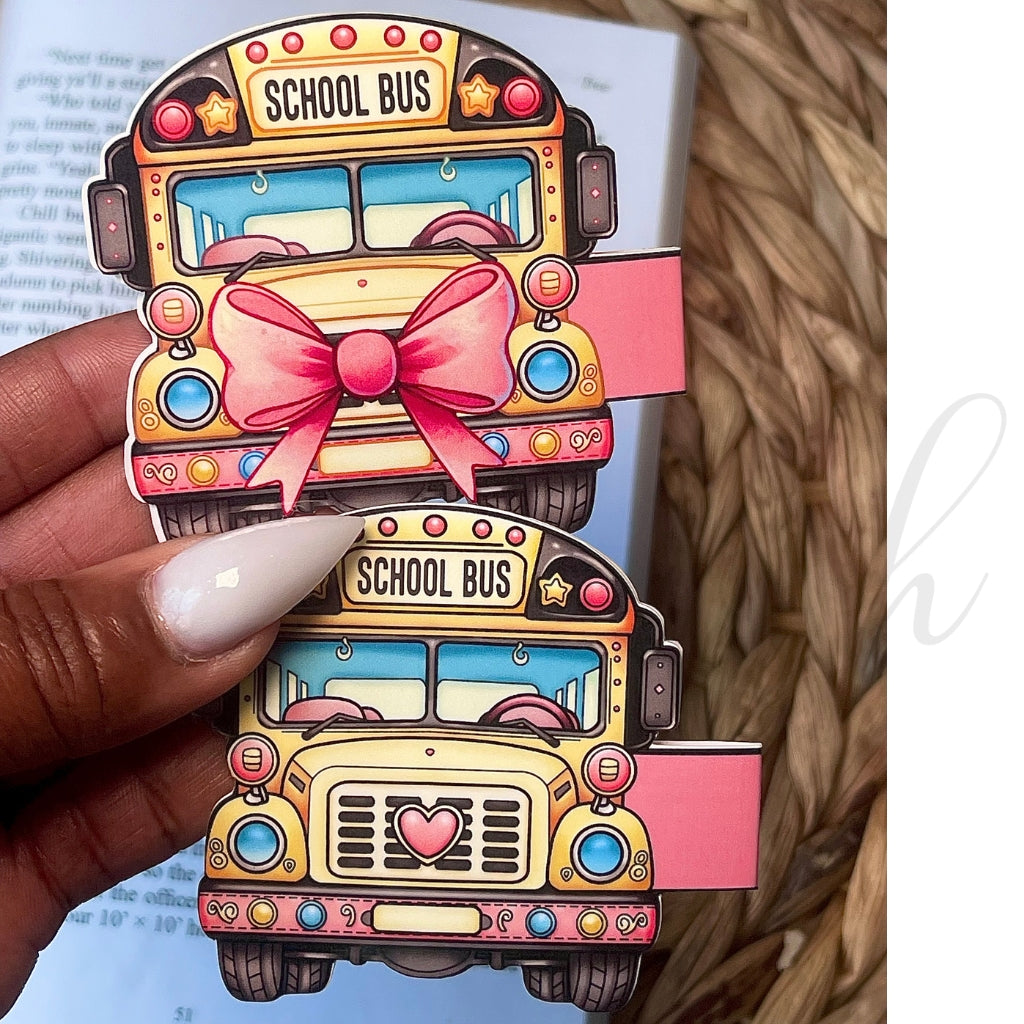 School Bus 🎀🩷 Magnetic Bookmark