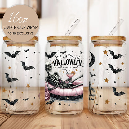 Just Waiting on Halloween 16 oz - Halloween UVDTF Cup Wrap (CNWFH3)