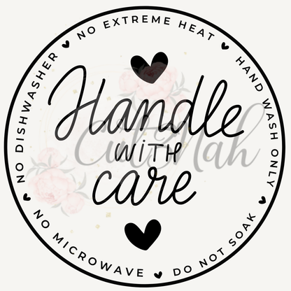 UVDTF -Cup Care Instructions Decal (CNCC01)