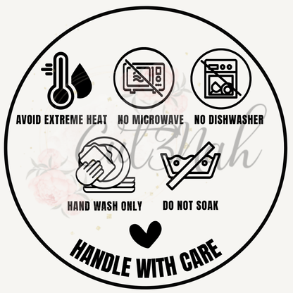 UVDTF -Cup Care Instructions Decal (CNCC01)