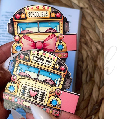 School Bus 🎀🩷 Magnetic Bookmark