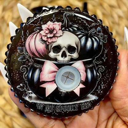 Spooky Era Black Acrylic Custom Bling Lid For 16oz Glass Cup