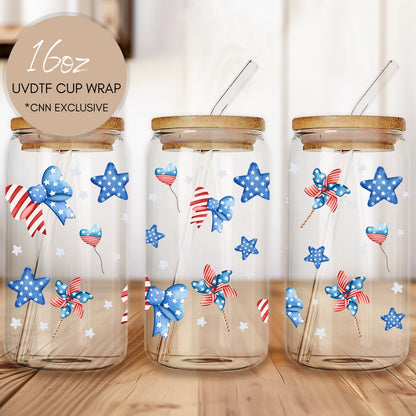 Star Spangled 16 OZ - Independence Day UVDTF Cup Wrap (CNWIN7)