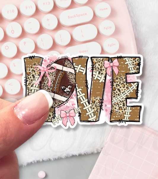 LOVE FOOTBALL Die Cut Sticker | Magnet