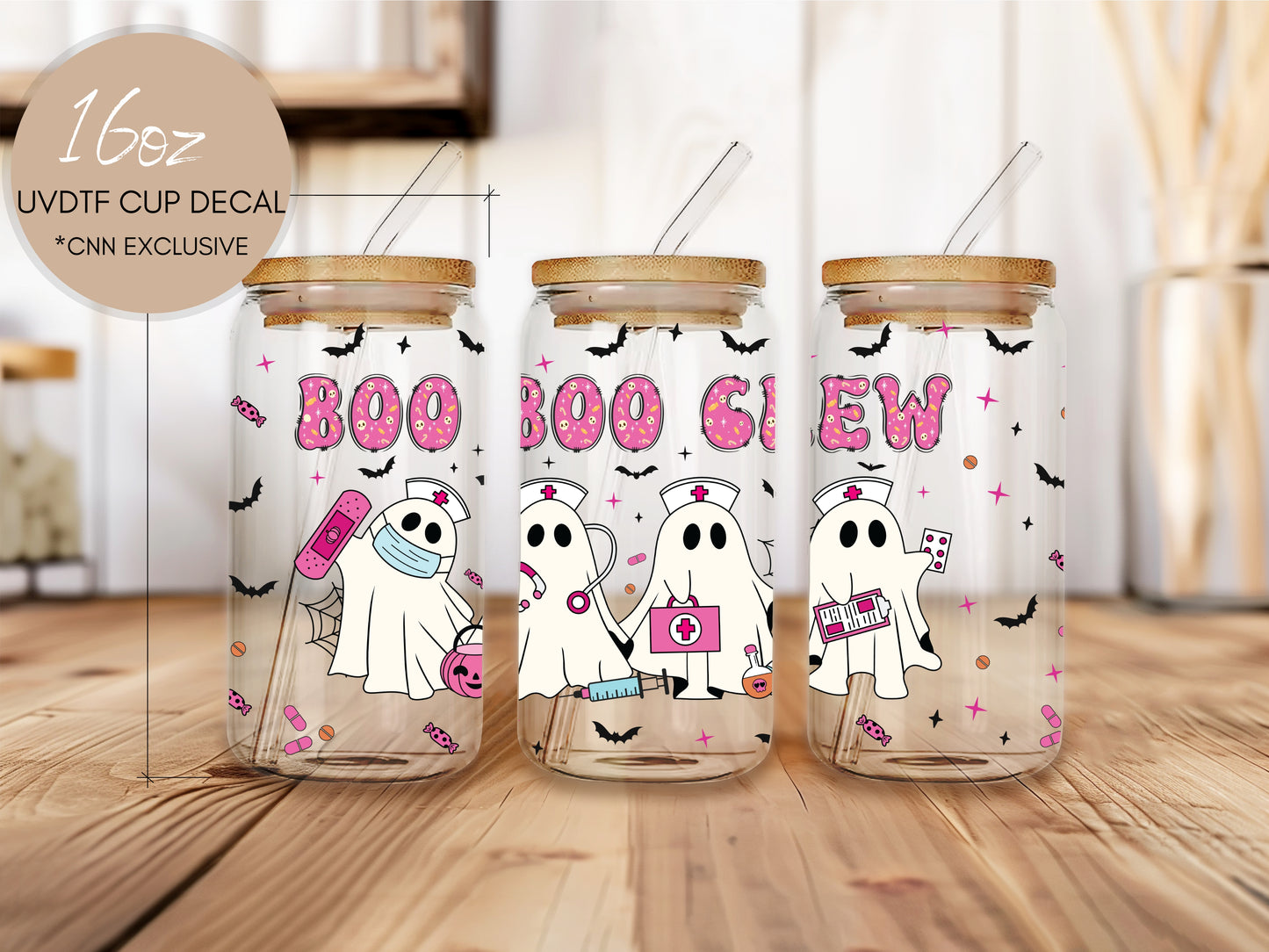 Boo Boo Crew 16 oz - Nurse UVDTF Cup Wrap (CNWN10)