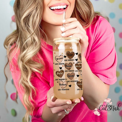 Black History Hearts 16 oz - BH UVDTF Cup Wrap (CNBH01)