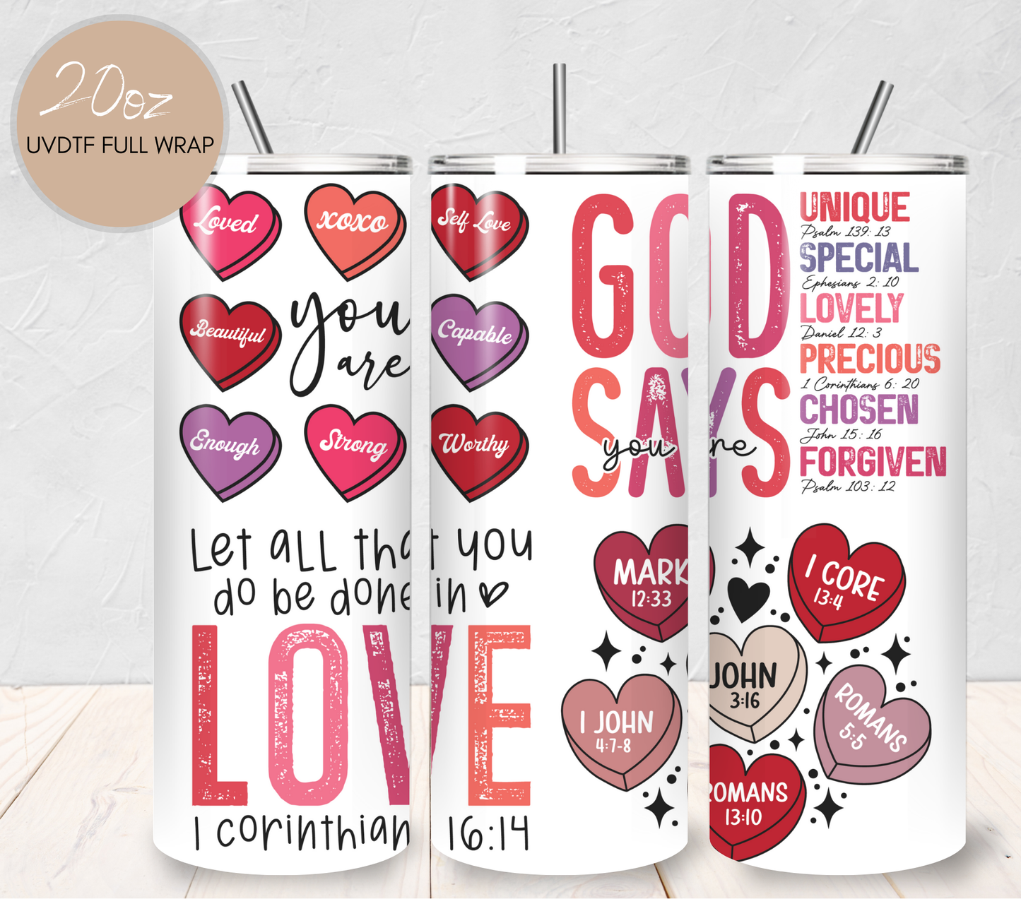 God Says 20 oz - UVDTF Full Wrap (CNW2001)