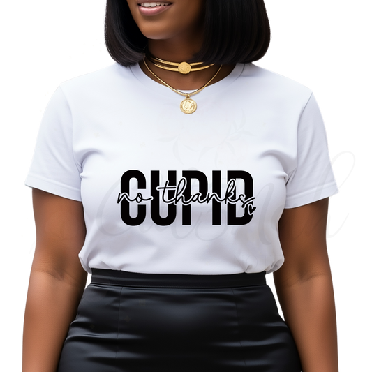 No Thanks Cupid -  Anti Valentine DTF Transfer (CNDTF28)