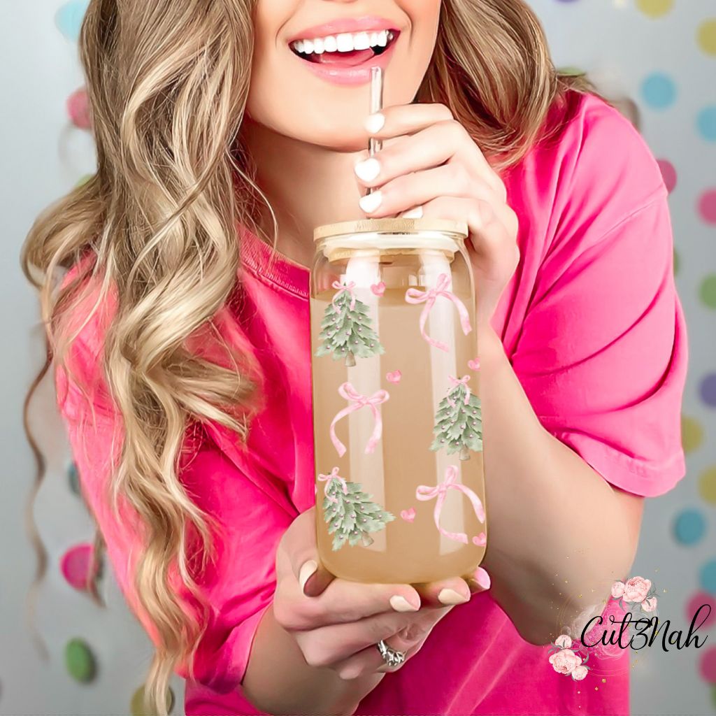 Christmas Tree Couchette 16 oz - Christmas UVDTF Cup Wrap (CNWX01)