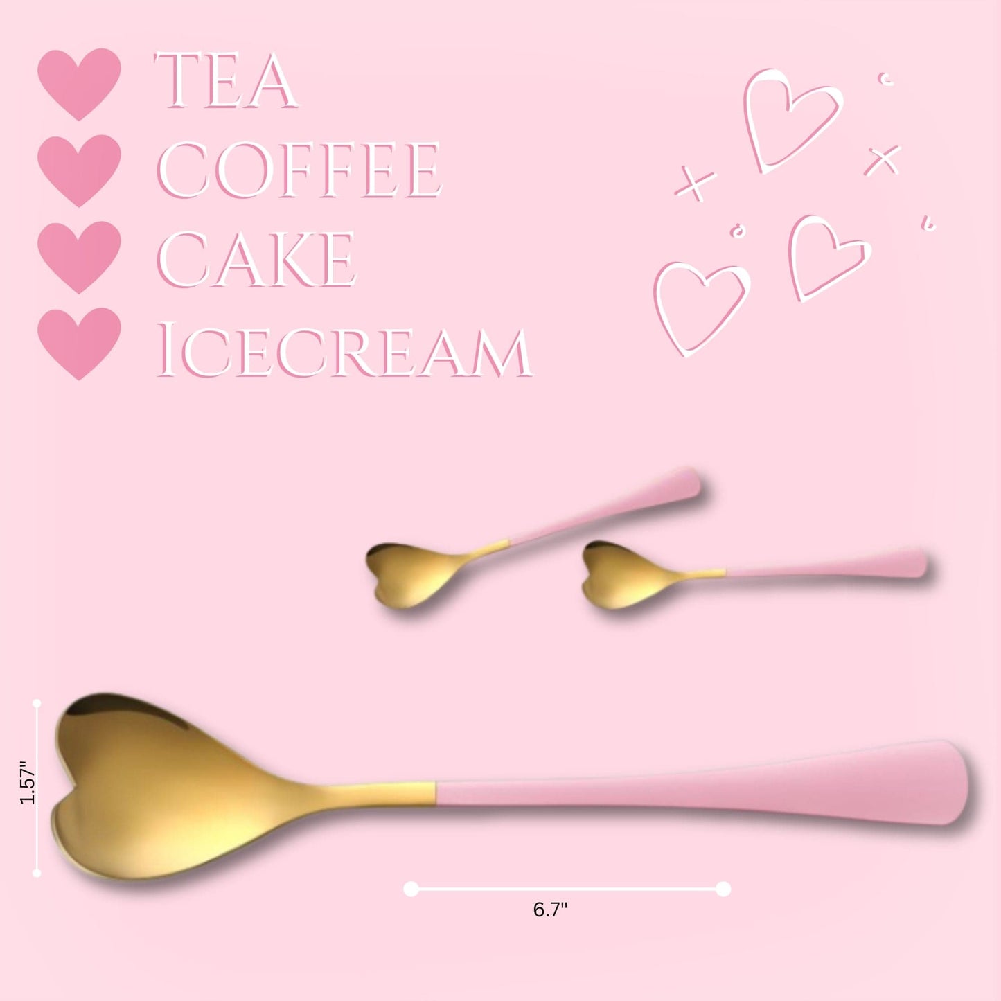 Cut3Nah Notes Spoon HEART TO HANDLE Coffee and Dessert Spoon