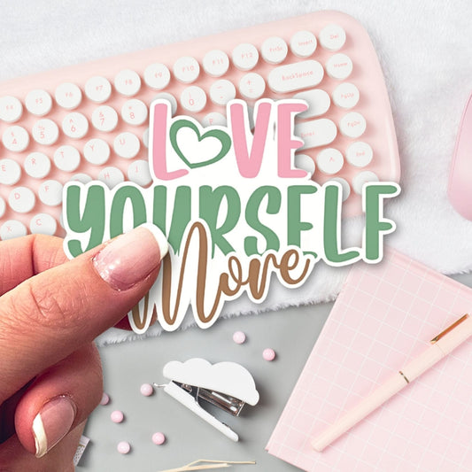 Cut3Nah Notes Sticker | Magnet LOVE YOURSELF MORE Die Cut Sticker | Magnet